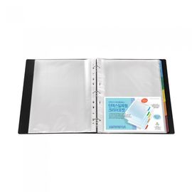 Munhwa A4 3-Ring O-Ring Clear File F551-76 (K-40S) | Includes 40 Clear Pockets | Metal Binding Mechanism | 6 Color Options | Made in Korea
